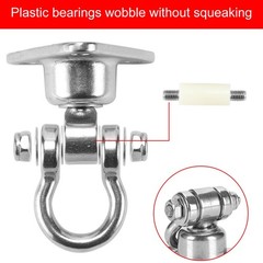 Silent Bearing Swivel Swing Hanger Stainless Steel Heavy Duty 180°+360° Swive…