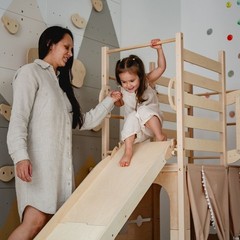Large Playground Climber Kids Indoor Wooden Playhouse Montessori Climbing Set