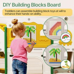 BIERUM 10 in 1 Toddler Slide Set – Baby for Toddlers Green Yellow Combo