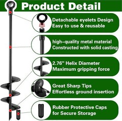 4 Pack 18″ Heavy Duty Ground Anchors – Swing Set, Tent, Shed, Trampoline Kit