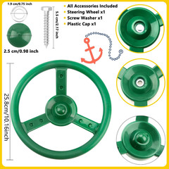 6 Pack Playground Steering Wheel Plastic Swingset Ship Wheel Playset Steering Wh