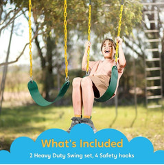 2PCS Heavy Duty Swing Seat with 66″ Chain New in Box