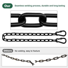 20 Inch Heavy Duty Swing Chain Kit with Automatic Locking Buckles, Galvanized…