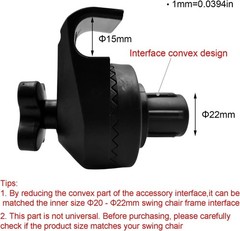 Adjustable Canopy Fitting for Garden Swings – Weather-Resistant Plastic
