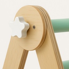 Wooden Toddler Climbing Arch Ramp Ladder Set, Indoor Playground Toy US
