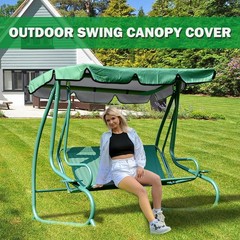 Swing Canopy Cover, Waterproof Sun Shade Porch Swing Canopy Top for 2-3 Seate…