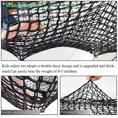Climbing Cargo Net for Kids – Double Layers Heavy Duty 3.2 x 9.8 ft Black
