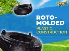 SWING SET STUFF DELUXE ROTOMOLDED TIRE BLACK tree house fort accessory seat 0089