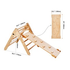 Pikler Triangle Set 4 in 1 Montessori Climbing Toys for Toddlers 1-3 Years