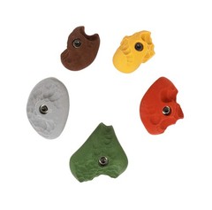 Atomik Rock Climbing Holds 5 Limestone Roof Jugs Set 1 in Assorted Earth Tones