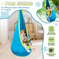 Swing Stand with Sensory Swing, Swing Frame with Pod Swing, X-Shaped Swing Set,