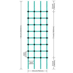 Climbing Cargo Net 30″ x 139″ Outdoor Climbing Net for Kids Green – 30″ X 139″