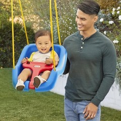 2-in-1 High Back Swing Baby Toddler Indoor Outdoor Safe Secure Fun Seat New