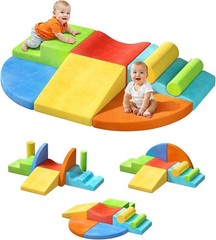 Foam Climbing Block Set for Toddlers, 8-Piece Soft Climbing Toy | Extra Large…