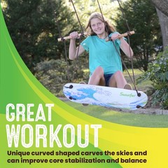 TreeSkate Skateboard Swing, Outdoor Stand Up Surf Swing, Holds Up to 200 lbs,…