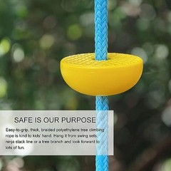 Climbing Rope with Platforms Tree Swing for Kids Disc Swing Seat Set Outdoor