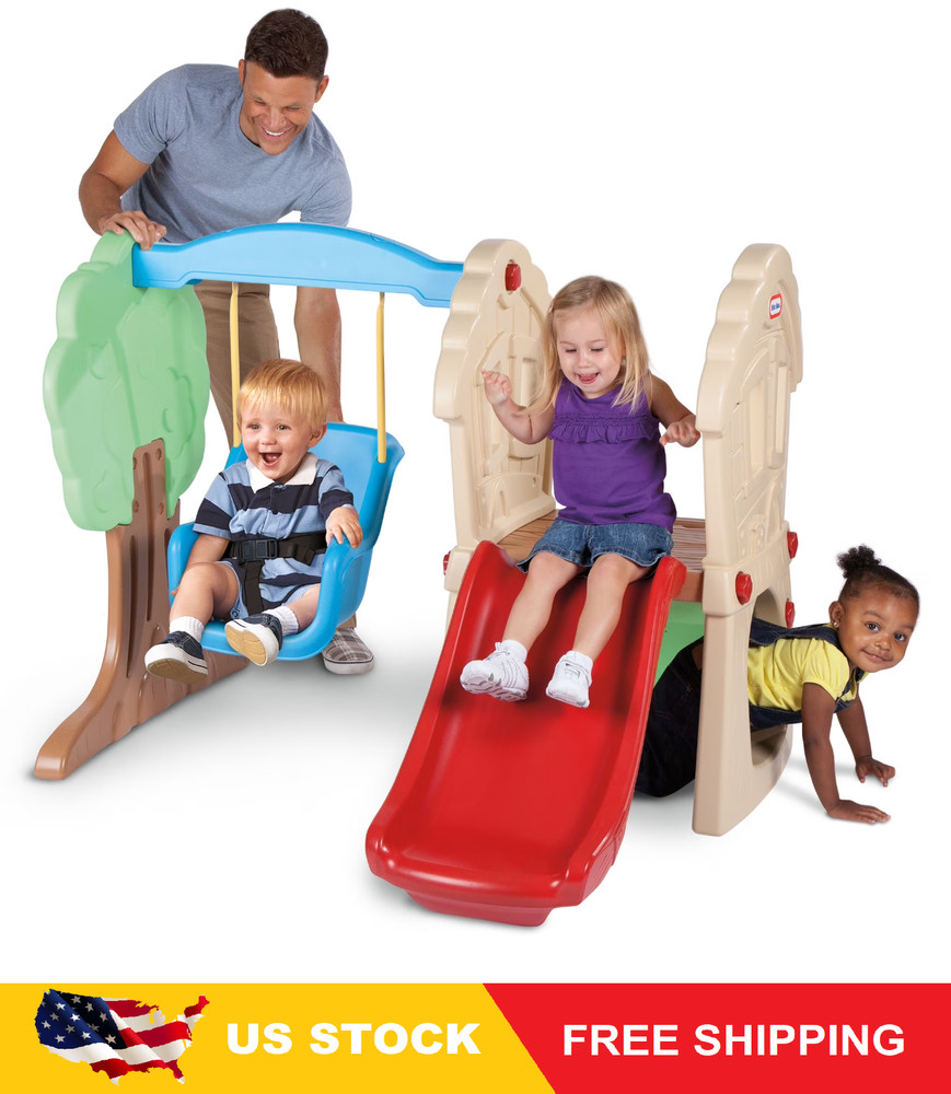 Little Tikes Hide and Seek Climber and Swing Playset, for Ages 3+, Multi-Color