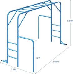 HOWMOW Monkey Bars for Backyard with Tumble Bars Stand Alone Climbing Frame Kid