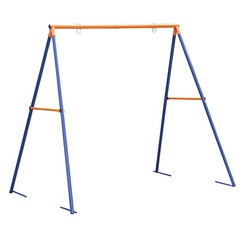 Powder-Coated Steel Swing Set Frame Stand Weatherproof MAX 220 LBs Kids