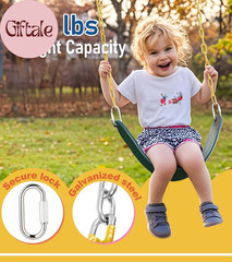 Heavy Duty Swing Seat, 66″ Rust-Resistant Chains with 30″ Ppc-Coated Section, Sw