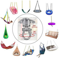 9M Stainless Steel Hanger with Smooth Swing Bearings, Heavy Duty 180°+360°