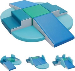 9 Piece PU Leather Foam Climbing Blocks for Toddlers