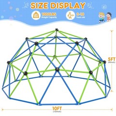 Climbing Dome 10FT Dome Climber Jungle Gym for Kids Indoor Outdoor Playground