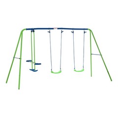Children’s Playground Set Adjustable Ropes with Metal Frame for Stability