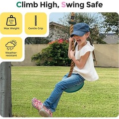 Kids Swing Disc Heavy Duty Rope Climbing Accessories Outdoor Fun Adventure New