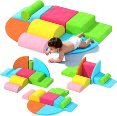 Rainbow Climbing Blocks Set for Toddlers – 8 Piece Indoor Play Gym