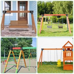 Heavy-Duty Swing Set Brackets – A-Frame Swing Set Hardware Kit with Mounting …