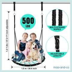 500LB Spider Web Swing 40 Inch For Kids, Fun Outdoor Activity (Straps Included)