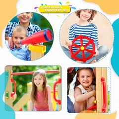 4 Pcs Kids Playground Accessories Outdoor Plastic Steering Playset Wheel Tele…