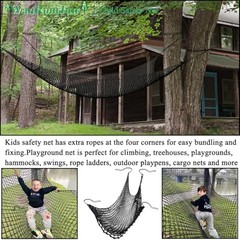 Climbing Cargo Net for Kids – Double Layers Heavy Duty 3.2 x 9.8 ft Black