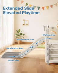 Toddler Slide Set, 13 in 1 Kids Indoor Slide for Toddler 1-3, Indoor Outdoor Tod