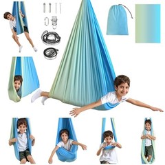 Sensory Swing, Indoor & Outdoor Sensory Swing for Kids & Adults, Double Yellow
