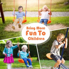 Metal Kids Swing Set with Glider for Toddler Heavy-Duty A-Frame w/2 Seats 440lbs