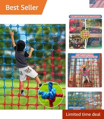 Versatile Heavy Duty Climbing Net for Kids – Includes Carabiners & Storage Bag