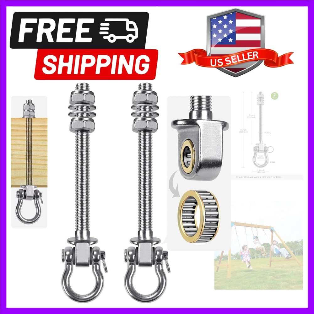 Heavy Duty Swing Hangers with Silent Bearings, 1500LB Capacity Stainless Stee…