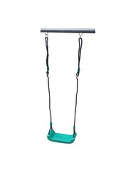 4-Function Swing Set Blackish Green Steel 550lbs For Age 3+ Outdoor Playground