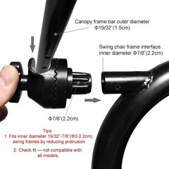 Durable Garden Swing Plastic Canopy Connectors – 2PCS Set for Easy Installation