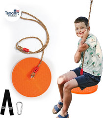 Rotating Disc Swing for Kids – 360° Swivel Seat, No Assembly, Portable Rope Swin