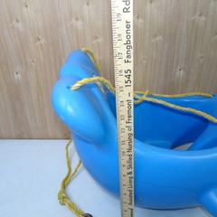Vintage Step 2 Baby Toddler Blue Dolphin Outdoor Swing Made In USA