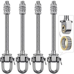 Heavy Duty Stainless Steel Swing Hangers with Bearings (Set of 4), Swing Bolt…