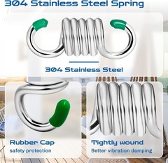2Pack Porch Swing Springs Heavy Duty Stainless Steel Rust Resistant 1300lb