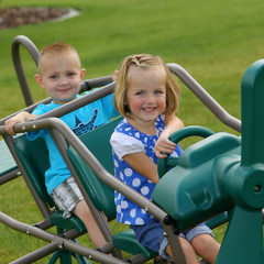 Flyer Teeter Totter Heavy-duty Powder-coated Steel Construction Earthtone Colors