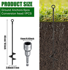 Earth Ground Anchor 18 Inch Spiral Blade Heavy Duty Earth Anchors Swing Set Anch