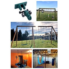 Heavy Duty Black Swing Hangers Screws Bolts Included Over 5000 lb Capacity Pl…