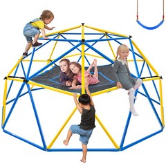 Climbing Dome 10FT Jungle Gym w/Hammock & Swing for Kids 800lbs Toddler Play Set