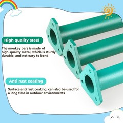 7 Colorful Monkey Bars Kit for Backyards & Playgrounds